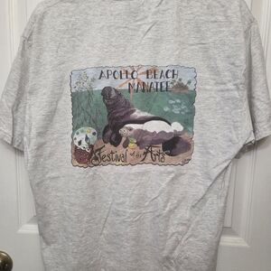 Vintage Apollo Beach FL Manatee Festival of Arts Gray T-Shirt